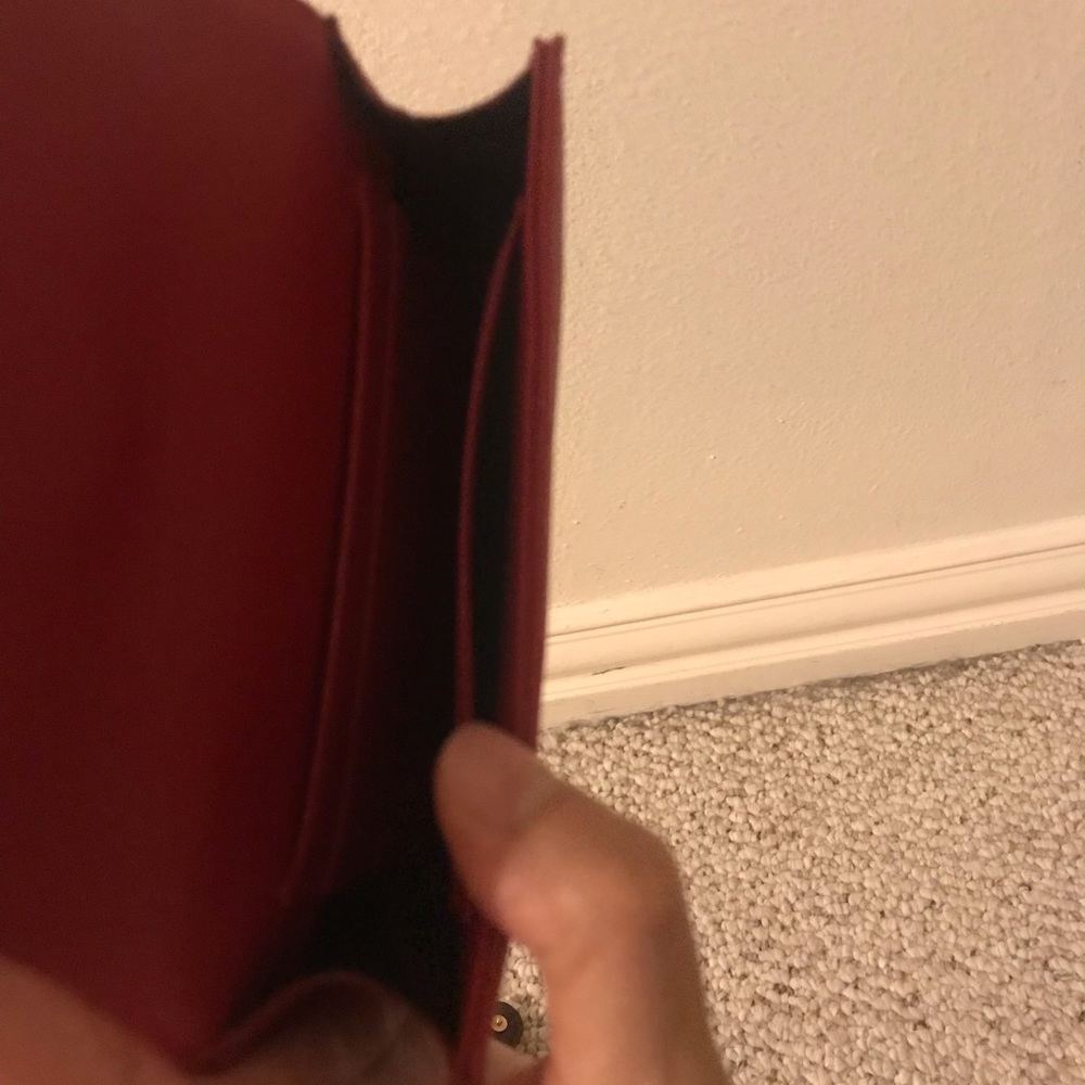 Red saint Laurent envelope wallet/ dustbag - Picture 3 of 8